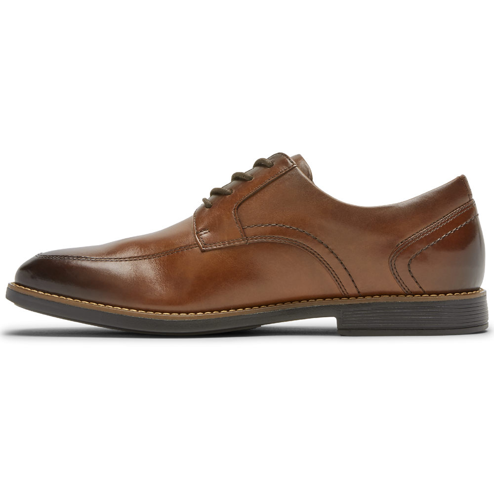 Rockport Singapore Mens Oxfords - Slayter Apron Toe Brown - JL7384256